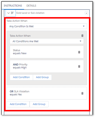 Salesforce Macro Conditions