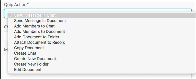 Salesforce Quip Options