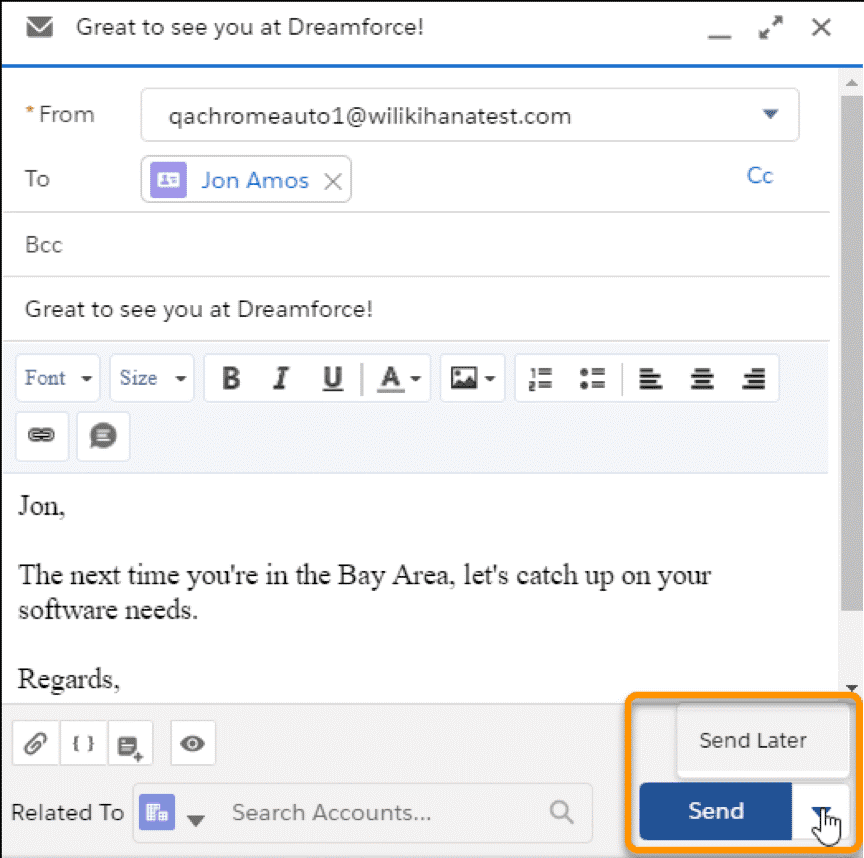 Email Scheduling now available in Salesforce