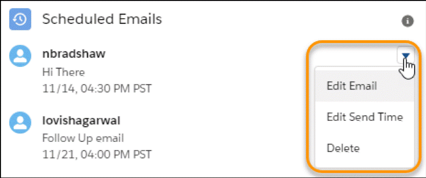 Salesforce Scheduled Emails