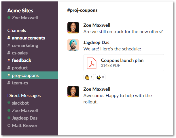 Slack Layout