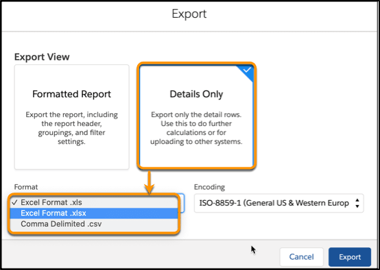 Export Reports in XLSX